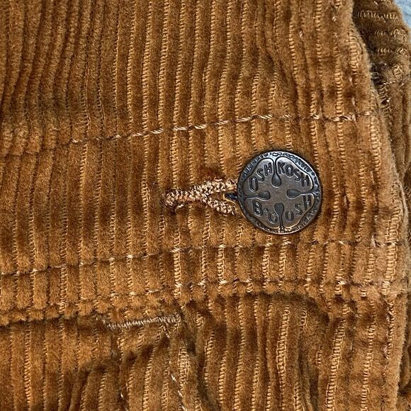 VTG OshKosh B’gosh Vestbak Brown Corduroy Flannel Bib Overalls Baby Boy 18M - Picture 5 of 9